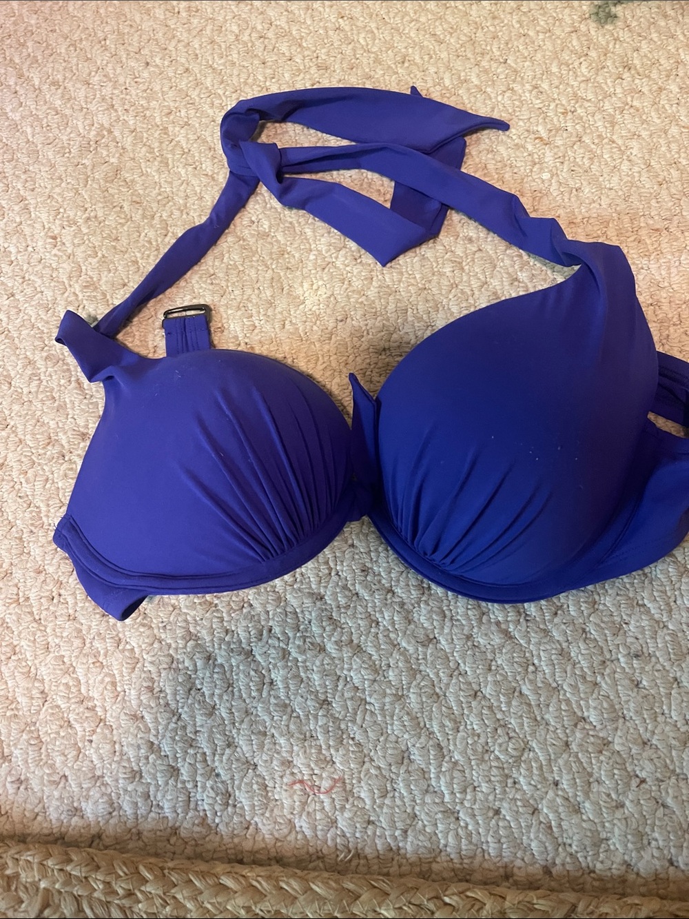 Women's Halter Push-Up Bikini Top — Cobalt Blue